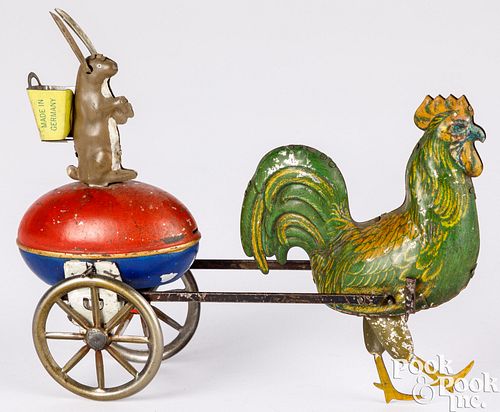 Lehmann "Duo" tin lithograph flywheel chicken