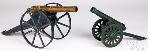 Two toy cannons