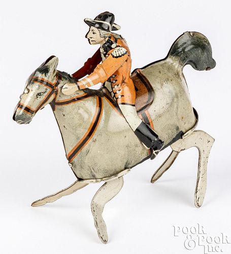Marx tin lithograph George Washington on horseback
