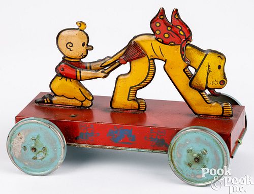 Nifty tin lithograph pull toy