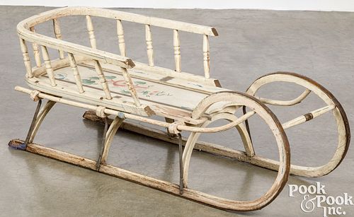 Painted child's sled, late 19th c.