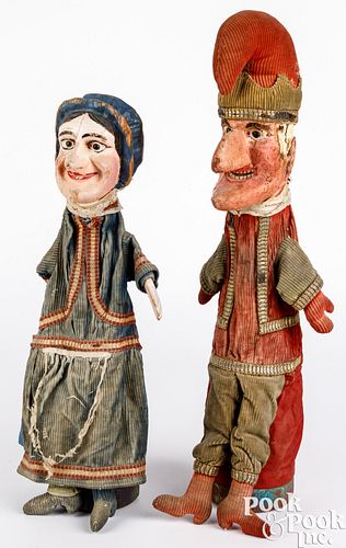 Early Punch and Judy hand puppets