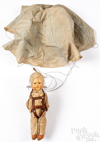 Pilot parachute doll