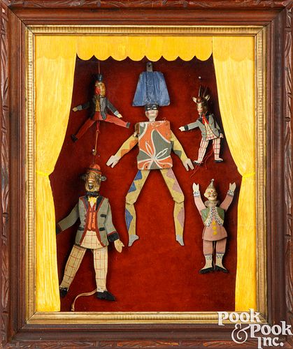 Framed group of puppets