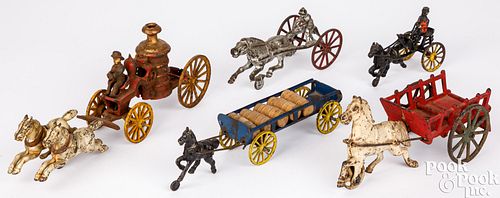 Cast iron horse drawn wagons