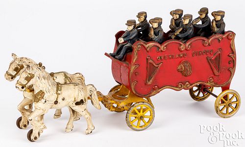 Kenton cast iron horse drawn band wagon