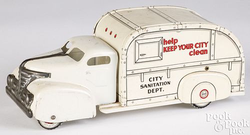 Marx tin lithograph City Sanitation Truck