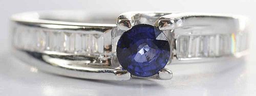 18kt. Sapphire & Diamond Ring