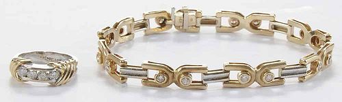 14kt. Diamond LeVian Ring & Bracelet