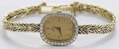 14kt. and Diamond Omega Watch