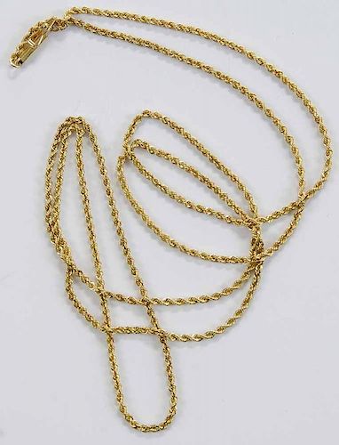 18kt. Twisted Rope Chain