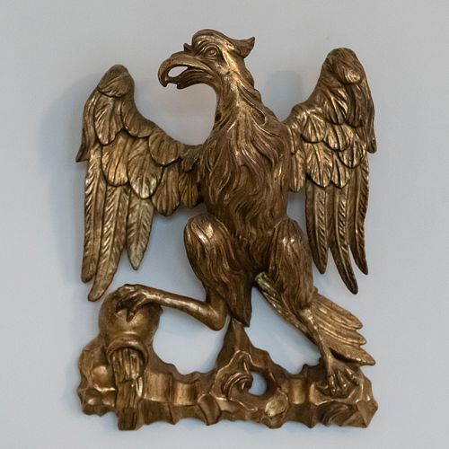 Carved Giltwood Figure of an Eagle 