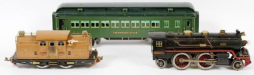 LIONEL PRE-WAR AND POST WAR LOCOMOTIVES AND CAR