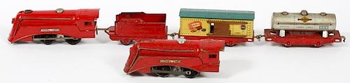 LIONEL WIND-UP LOCOMOTIVES AND FREIGHT CARS