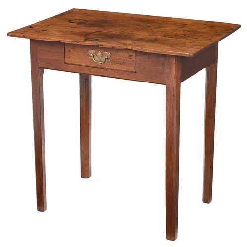 Southern Chippendale Walnut One Drawer Table