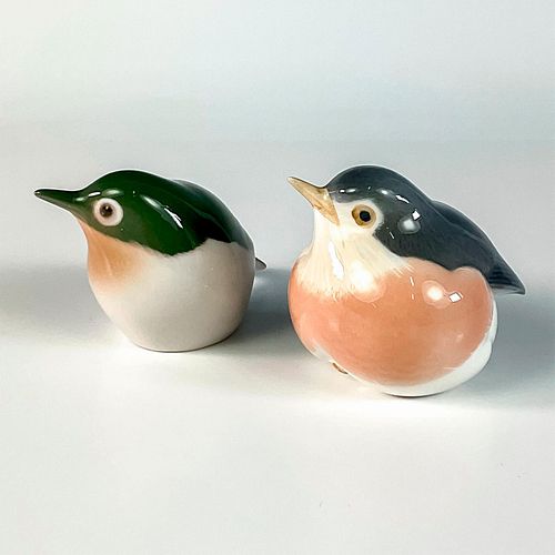 Pair Royal Copenhagen Porcelain Bird Figurines