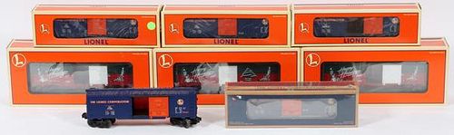LIONEL O27 MODERN ERA BOX CARS 'CHRISTMAS 1999'ETC.