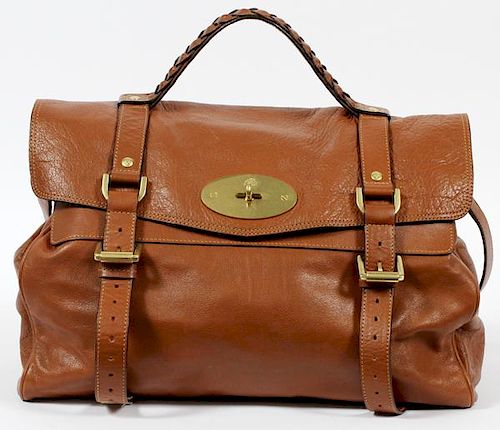 MULBERRY BROWN LEATHER ALEXA BAG