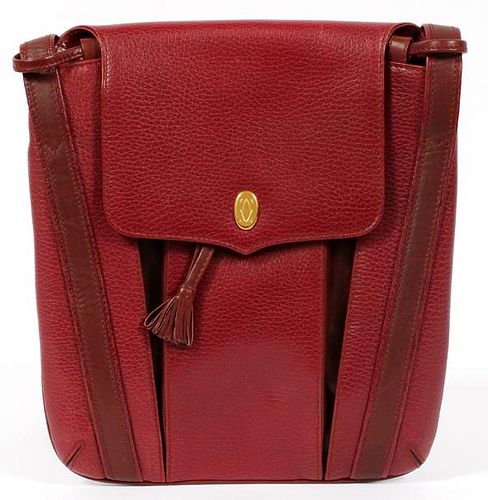 CARTIER RED LEATHER BAG
