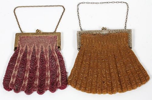 LADY'S BEADED EVENING BAGS TWO