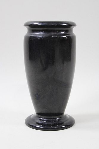 Small Turned Black Marble Urn