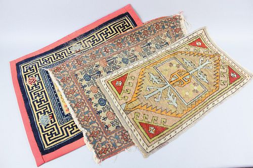 Lot of 3 Woven Wool Prayer Rugs, Oriental