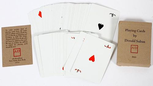 DONALD SULTAN PLAYING CARDS 1989