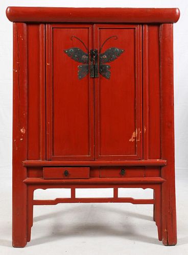 CHINESE CARVED WOOD CABINET