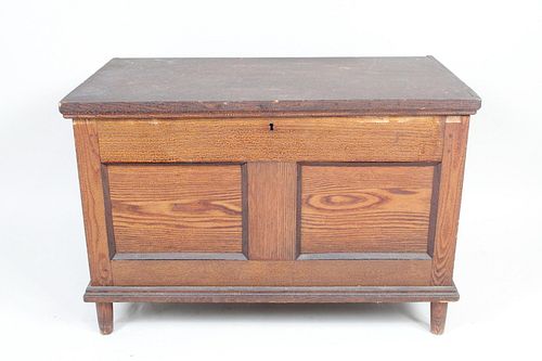 Primitive Handmade Oak Wood Chest Cabinet, 1888 PA Pennsylvania