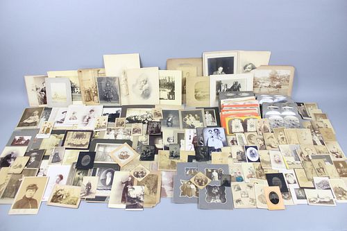 Lot of 200+ Antique Photos, Stereoviews, Cabinet Cards, CDV