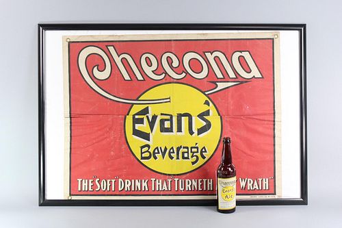 Canvas SIgn for Cheeona Evan's Non-Alcoholic Prohibition Soda/Beer, Hudson NY