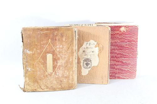 3 Antique Photo Leather Scrapbooks from Mumford Family