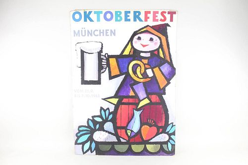 Mid-Century Modern Octoberfest Poster Original Artwork Painting No.7
