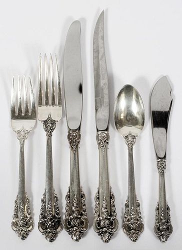 WALLACE 'GRAND BAROQUE' STERLING FLATWARE55 PIECES