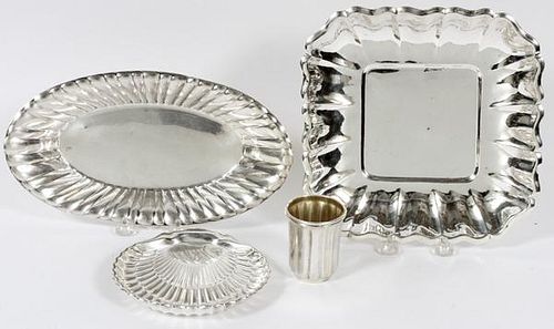 STERLING SILVER SERVING DISHES 4 PIECES