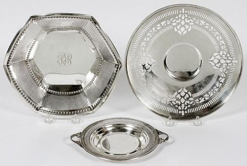 GROUP OF AMERICAN STERLING SILVER SERVING ARTICLES