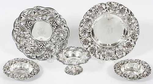 AMERICAN STERLING SILVER SERVING BOWLS 5 PIECES