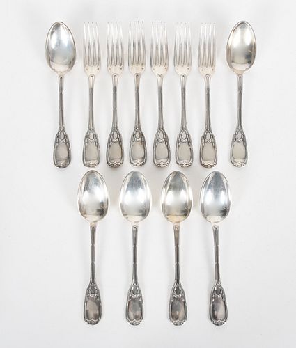 A Set of French Silver Tableware