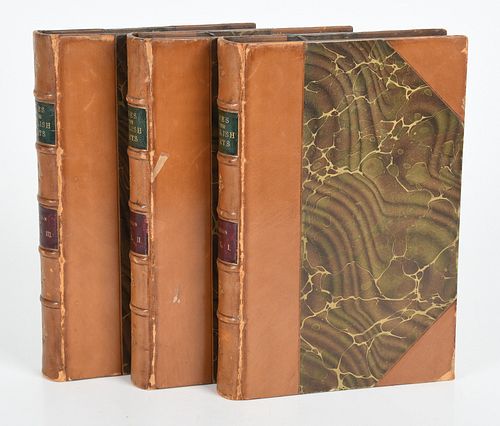 Book, The Lives of English Poets, Johnson, Three Volumes