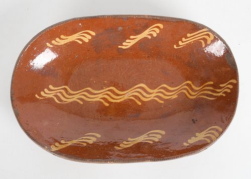 An American Redware Loaf Dish