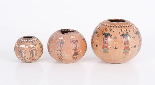 Three Navajo Pots by Kenneth and Irene White