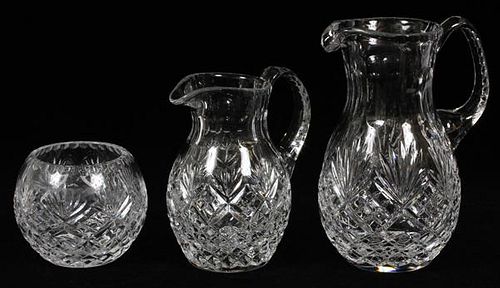 CRYSTAL PITCHERS & BOWL 3