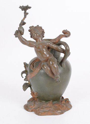 Auguste Moreau (1834 - 1917) Bronze Vase