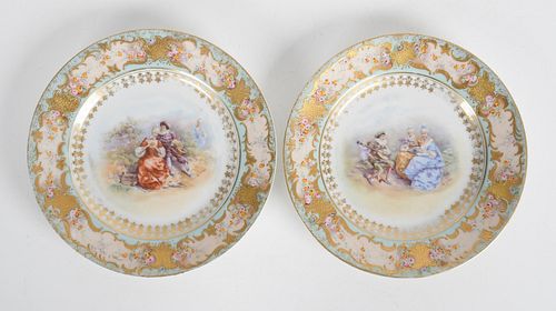 Pair Vienna Porcelain plates