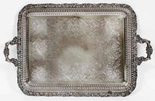 INTERNATIONAL SILVER CO. SILVER PLATE SERVING TRAY