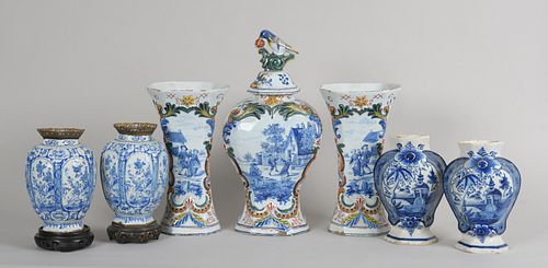 A Group of 18th Century Delftware