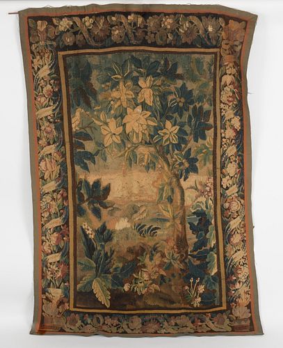 A Flemish Baroque Tapestry Fragment
