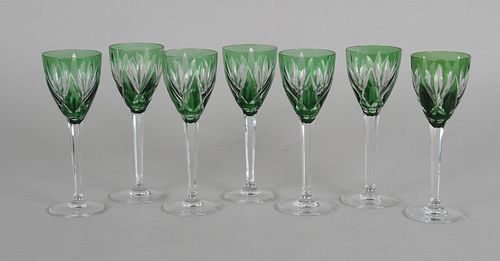 A Set of Crystal Wine Glass, St. Louis
