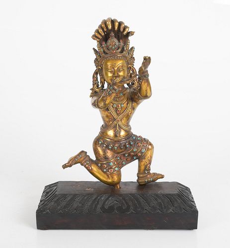 A Gilt Bronze Tibetan Figure