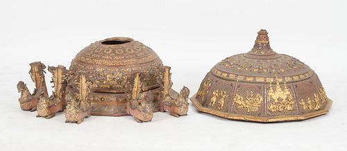 A Group of Burmese Temple Fragments